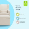 image:imageCarters by daVinci Adrian 360 Swivel Glider Chair w Storage Ottoman  Water amp Stain Resistant Rocking Chair Glider  GREENGUARD Gold amp FSC Certified Glider Rocking Chair for Nursery amp Living RoomIvory Boucle