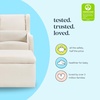 image:imageCarters by daVinci Adrian 360 Swivel Glider Chair w Storage Ottoman  Water amp Stain Resistant Rocking Chair Glider  GREENGUARD Gold amp FSC Certified Glider Rocking Chair for Nursery amp Living RoomPerformance Cream