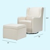 image:imageCarters by daVinci Adrian 360 Swivel Glider Chair w Storage Ottoman  Water amp Stain Resistant Rocking Chair Glider  GREENGUARD Gold amp FSC Certified Glider Rocking Chair for Nursery amp Living RoomIvory Boucle