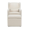 image:imageCarters by daVinci Adrian 360 Swivel Glider Chair w Storage Ottoman  Water amp Stain Resistant Rocking Chair Glider  GREENGUARD Gold amp FSC Certified Glider Rocking Chair for Nursery amp Living RoomIvory Boucle