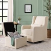 image:imageCarters by daVinci Adrian 360 Swivel Glider Chair w Storage Ottoman  Water amp Stain Resistant Rocking Chair Glider  GREENGUARD Gold amp FSC Certified Glider Rocking Chair for Nursery amp Living RoomIvory Boucle