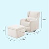image:imageCarters by daVinci Adrian 360 Swivel Glider Chair w Storage Ottoman  Water amp Stain Resistant Rocking Chair Glider  GREENGUARD Gold amp FSC Certified Glider Rocking Chair for Nursery amp Living RoomPerformance Cream