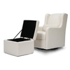 image:imageCarters by daVinci Adrian 360 Swivel Glider Chair w Storage Ottoman  Water amp Stain Resistant Rocking Chair Glider  GREENGUARD Gold amp FSC Certified Glider Rocking Chair for Nursery amp Living RoomIvory Boucle