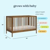 image:imageDavinci Birdie 3in1 Convertible Crib GREENGUARD Certified White  Converts to Toddler Bed amp Daybed 4 Adjustable Mattress Heights  Conversion Kit Sold Separately  Easy to AssembleWalnut