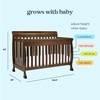 image:imagedaVinci Kalani 4in1 Convertible Baby Crib  GREENGUARD Gold Certified Convertible Crib to Toddler Bed Daybed FullSize Bed  Strong Easy to Assemble  Four Adjustable Mattress Heights  ChestnutEspresso