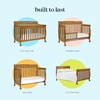 image:imagedaVinci Kalani 4in1 Convertible Baby Crib  GREENGUARD Gold Certified Convertible Crib to Toddler Bed Daybed FullSize Bed  Strong Easy to Assemble  Four Adjustable Mattress Heights  ChestnutChestnut