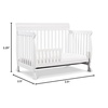image:imagedaVinci Kalani 4in1 Convertible Baby Crib  GREENGUARD Gold Certified Convertible Crib to Toddler Bed Daybed FullSize Bed  Strong Easy to Assemble  Four Adjustable Mattress Heights  ChestnutWhite