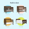 image:imagedaVinci Kalani 4in1 Convertible Baby Crib  GREENGUARD Gold Certified Convertible Crib to Toddler Bed Daybed FullSize Bed  Strong Easy to Assemble  Four Adjustable Mattress Heights  ChestnutEspresso