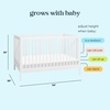image:imageDavinci Birdie 3in1 Convertible Crib GREENGUARD Certified Honey  Converts to Toddler Bed amp Daybed 4 Adjustable Mattress Heights  Conversion Kit Sold Separately  Easy to AssembleWhite