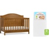 image:imageDavinci Charlie 4in1 Convertible Crib GREENGUARD Certified Forest Green  Converts to Toddler Bed Daybed FullSize Bed 4 Adjustable Mattress Heights Conversion Kits Sold Separately Easy AssemblyChestnut
