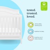 image:imageDavinci Charlie 4in1 Convertible Crib GREENGUARD Certified Forest Green  Converts to Toddler Bed Daybed FullSize Bed 4 Adjustable Mattress Heights Conversion Kits Sold Separately Easy AssemblyWhite