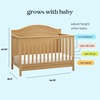 image:imageDavinci Charlie 4in1 Convertible Crib GREENGUARD Certified Forest Green  Converts to Toddler Bed Daybed FullSize Bed 4 Adjustable Mattress Heights Conversion Kits Sold Separately Easy AssemblyHoney