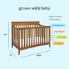 image:imagedaVinci Grove 4in1 Baby Crib Convertible to Toddler Bed Daybed FullSize Bed  Easy Assembly  GREENGUARD Gold Certified  4 Adjustable Mattress Heights Conversion Kits Sold Separately  Chestnut