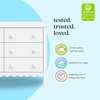 image:imageDavinci Sammy Scallop 6Drawer Baby Dresser Powder Blue  GREENGUARD Gold Certified  SmoothGliding Drawers  Durable amp Modern EasytoAssemble Nursery Dresser for Kids Boys amp GirlsWhite