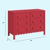 image:imageDavinci Sammy Scallop 6Drawer Baby Dresser Powder Blue  GREENGUARD Gold Certified  SmoothGliding Drawers  Durable amp Modern EasytoAssemble Nursery Dresser for Kids Boys amp GirlsStrawberry Red