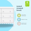 image:imageDavinci Sammy Scallop 6Drawer Baby Dresser Powder Blue  GREENGUARD Gold Certified  SmoothGliding Drawers  Durable amp Modern EasytoAssemble Nursery Dresser for Kids Boys amp GirlsWhite