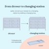 image:imageDavinci Sammy Scallop 6Drawer Baby Dresser Powder Blue  GREENGUARD Gold Certified  SmoothGliding Drawers  Durable amp Modern EasytoAssemble Nursery Dresser for Kids Boys amp GirlsPowder Blue