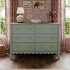 image:imageDavinci Sammy Scallop 6Drawer Baby Dresser Powder Blue  GREENGUARD Gold Certified  SmoothGliding Drawers  Durable amp Modern EasytoAssemble Nursery Dresser for Kids Boys amp GirlsLight Sage