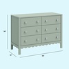 image:imageDavinci Sammy Scallop 6Drawer Baby Dresser Powder Blue  GREENGUARD Gold Certified  SmoothGliding Drawers  Durable amp Modern EasytoAssemble Nursery Dresser for Kids Boys amp GirlsLight Sage