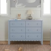 image:imageDavinci Sammy Scallop 6Drawer Baby Dresser Powder Blue  GREENGUARD Gold Certified  SmoothGliding Drawers  Durable amp Modern EasytoAssemble Nursery Dresser for Kids Boys amp GirlsPowder Blue