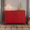 image:imageDavinci Sammy Scallop 6Drawer Baby Dresser Powder Blue  GREENGUARD Gold Certified  SmoothGliding Drawers  Durable amp Modern EasytoAssemble Nursery Dresser for Kids Boys amp GirlsStrawberry Red