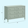 image:imageDavinci Sammy Scallop 6Drawer Baby Dresser Powder Blue  GREENGUARD Gold Certified  SmoothGliding Drawers  Durable amp Modern EasytoAssemble Nursery Dresser for Kids Boys amp GirlsLight Sage