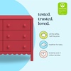 image:imageDavinci Sammy Scallop 6Drawer Baby Dresser Powder Blue  GREENGUARD Gold Certified  SmoothGliding Drawers  Durable amp Modern EasytoAssemble Nursery Dresser for Kids Boys amp GirlsStrawberry Red