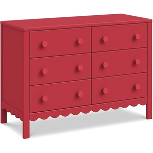 image:imageDavinci Sammy Scallop 6Drawer Baby Dresser Powder Blue  GREENGUARD Gold Certified  SmoothGliding Drawers  Durable amp Modern EasytoAssemble Nursery Dresser for Kids Boys amp GirlsStrawberry Red