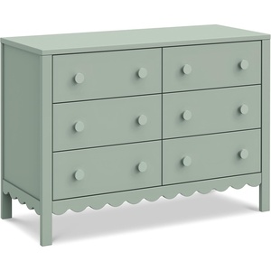 image:imageDavinci Sammy Scallop 6Drawer Baby Dresser Powder Blue  GREENGUARD Gold Certified  SmoothGliding Drawers  Durable amp Modern EasytoAssemble Nursery Dresser for Kids Boys amp GirlsLight Sage