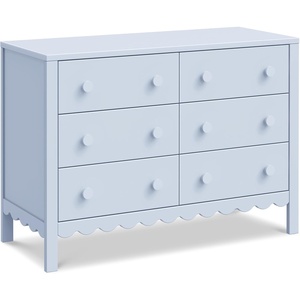 image:imageDavinci Sammy Scallop 6Drawer Baby Dresser Powder Blue  GREENGUARD Gold Certified  SmoothGliding Drawers  Durable amp Modern EasytoAssemble Nursery Dresser for Kids Boys amp GirlsPowder Blue