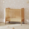 image:imageDavinci Jenny Lind 3in1 Convertible Mini Crib Honey  GREENGUARD Certified Mini Crib w Removable Wheels Converts to Toddler Bed amp Daybed w 4 Adjustable Mattress Heights