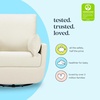 image:imageDavinci Juno Swivel Glider GREENGUARD Gold Certified Vanilla  FSC amp CertiPURUS Certified Glider w 360 Swivel amp Metal Base  Spacious Seating for Extra Comfort  Fully AssembledVanilla