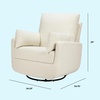 image:imageDavinci Juno Swivel Glider GREENGUARD Gold Certified Vanilla  FSC amp CertiPURUS Certified Glider w 360 Swivel amp Metal Base  Spacious Seating for Extra Comfort  Fully AssembledVanilla
