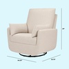 image:imageDavinci Juno Swivel Glider GREENGUARD Gold Certified Vanilla  FSC amp CertiPURUS Certified Glider w 360 Swivel amp Metal Base  Spacious Seating for Extra Comfort  Fully AssembledBeach