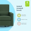 image:imageDavinci Piper Swivel Recliner Glider Chair Cream  GREENGUARD CertiPURUS Certified  Ultra Comfy Upholstered Glider Recliner Nursery Chair Manual 360 Recline amp Swivel GlidePine Green