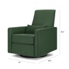image:imageDavinci Piper Swivel Recliner Glider Chair Cream  GREENGUARD CertiPURUS Certified  Ultra Comfy Upholstered Glider Recliner Nursery Chair Manual 360 Recline amp Swivel GlidePine Green