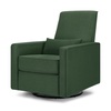 image:imageDavinci Piper Swivel Recliner Glider Chair Cream  GREENGUARD CertiPURUS Certified  Ultra Comfy Upholstered Glider Recliner Nursery Chair Manual 360 Recline amp Swivel GlidePine Green
