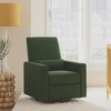 image:imageDavinci Piper Swivel Recliner Glider Chair Cream  GREENGUARD CertiPURUS Certified  Ultra Comfy Upholstered Glider Recliner Nursery Chair Manual 360 Recline amp Swivel GlidePine Green