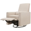 image:imageDavinci Piper Swivel Recliner Glider Chair Cream  GREENGUARD CertiPURUS Certified  Ultra Comfy Upholstered Glider Recliner Nursery Chair Manual 360 Recline amp Swivel GlideCream