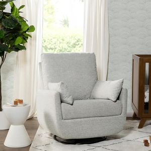 image:imageDavinci Juno Swivel Glider GREENGUARD Gold Certified Vanilla  FSC amp CertiPURUS Certified Glider w 360 Swivel amp Metal Base  Spacious Seating for Extra Comfort  Fully AssembledFrost Grey