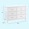 image:imageDavinci Charlie 6Drawer Baby Dresser  Wooden Double Chest of Drawers for Kids Boys and Girls  MultiPurpose Storage Dresser for Bedroom Nursery Living Room amp Hallway Easy to Assemble  EbonyWhite