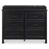 image:imageDavinci Charlie 6Drawer Baby Dresser  Wooden Double Chest of Drawers for Kids Boys and Girls  MultiPurpose Storage Dresser for Bedroom Nursery Living Room amp Hallway Easy to Assemble  EbonyEbony