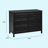 image:imageDavinci Charlie 6Drawer Baby Dresser  Wooden Double Chest of Drawers for Kids Boys and Girls  MultiPurpose Storage Dresser for Bedroom Nursery Living Room amp Hallway Easy to Assemble  EbonyEbony