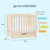 image:imageCarters by daVinci Colby 4in1 Mini Crib w Storage Washed NaturalWashed Natural