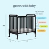 image:imageDaVinci Jenny 3in1 Convertible Mini Crib GREENGUARD Certified EbonyEbony