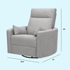 image:imageDaVinci Atlas Upholstered Recliner amp Swivel Glider Frost GreyFrost Grey