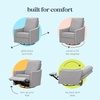 image:imageDaVinci Jonah Swivel Glider Recliner GREENGUARD Gold Certified VanillaFrost Grey
