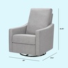 image:imageDaVinci Jonah Swivel Glider Recliner GREENGUARD Gold Certified VanillaFrost Grey