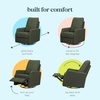 image:imageDaVinci Lucas Pillowback Swivel Glider Nursery Cozy Olive BoucleCozy Olive Boucle
