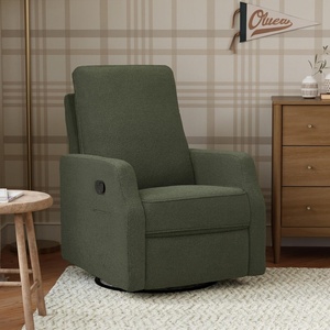 image:imageDaVinci Lucas Pillowback Swivel Glider Nursery Cozy Olive BoucleCozy Olive Boucle
